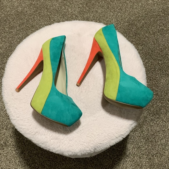 TT: Qupid Penelope 44X Sea Green Color Block - Picture 5 of 15